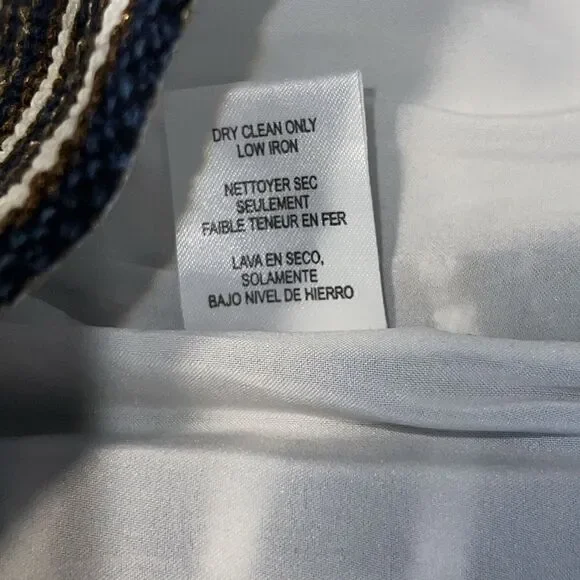 W BY WORTH Midnight Blue, Cinnamon, Off White Stripe High Waist Miley Shorts-4 - Picture 9 of 9